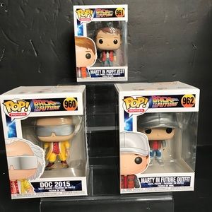 Back To The Future Funko Pop Set NEW